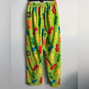 Sour Patch Kids Fleece Sleepwear Pajama Lounge Pants Lime Green Colorful M Adult